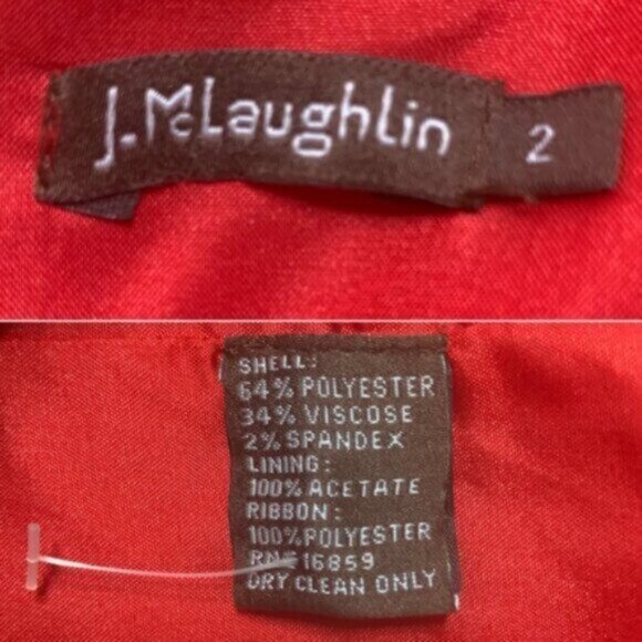 J. McLaughlin Orange Sleeveless Vintage Button Sheath Dress - Picture 12 of 14